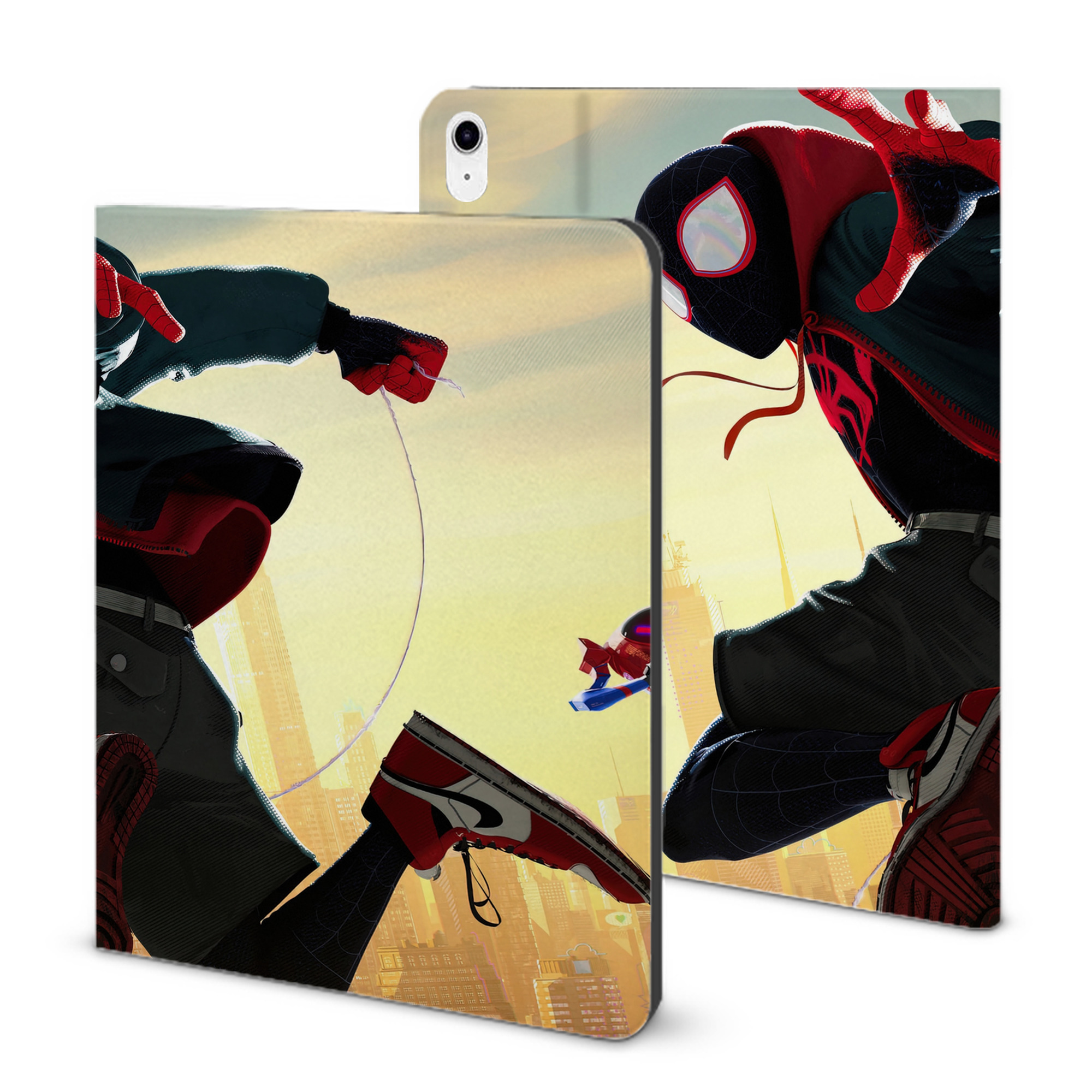 （画像用） Spider Man スパイダーマン IPad ケース ブック型 PUレザー TPU 耐衝撃 軽量 薄型 ペン収納なし 全面保護 IPad 各モデル対応